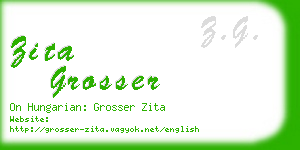 zita grosser business card